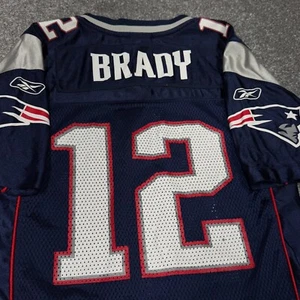 Tom Brady New England Patriots Jersey Boys Medium NFL Football 12 Kids Reebok - Picture 1 of 8