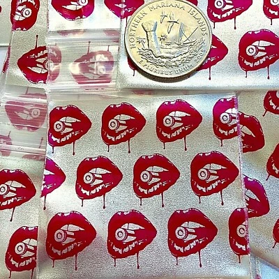 BaggiesSince1987 - 2020 ZipSeal DesignBags 100PCS DEATH KISS SILVER, 👀Details🔽 - Image 1 of 4