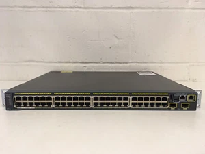 CISCO WS-C2960S-48LPD-L + C2960S-STACK. 90 DAY WARRANTY. FREE UK SHIPPING - Afbeelding 1 van 1