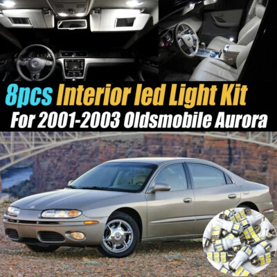 8Pc Super White Car Interior LED Light Bulb Kit for 2001-2003 Oldsmobile Aurora - Image 1 of 4