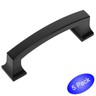 Cosmas 10-Pack Flat Matte Black Cabinet Pulls – Model 8902FB – Zinc Hardware