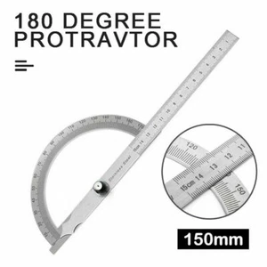 180 grados 150 mm Angular Finder Ángulo de giro Línea Acero inoxidable Herramienta de medición XY - Imagen 1 de 6