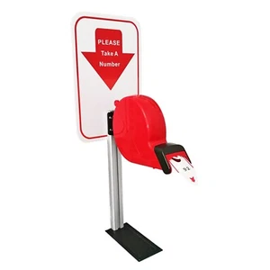 Take a Number System Ticket Machine Ticket Dispenser with Stand and 1 Roll of... - Picture 1 of 6