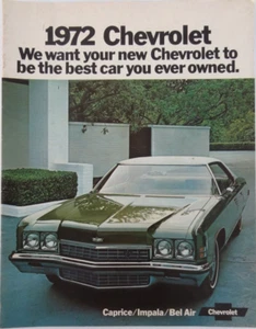 Chevrolet Caprice 1972, Impala y Bel Air folleto - Imagen 1 de 7