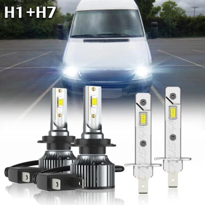 Faros LED de doble haz alto y bajo súper blancos para Dodge Sprinter 2500 2003-2006 Foto 1 de 4