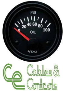 VDO 100 PSI 52mm 12v OIL Pressure GAUGE ONLY 2y WARRANTY 350010021 - Picture 1 of 1