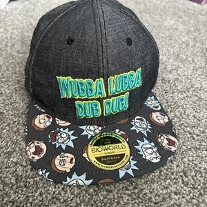 Rick & Morty Mütze WUBBA LUBBA DUB DUB Bioworld Druckknopflasche Kappe Erwachsene Schwimmen - Bild 1 von 11
