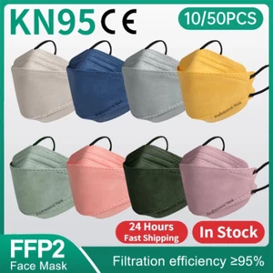 10/50PCS KF94 Protective 4Layer Face Mask BFE≥95% Adult Disposable KF94 Mask - Picture 1 of 12