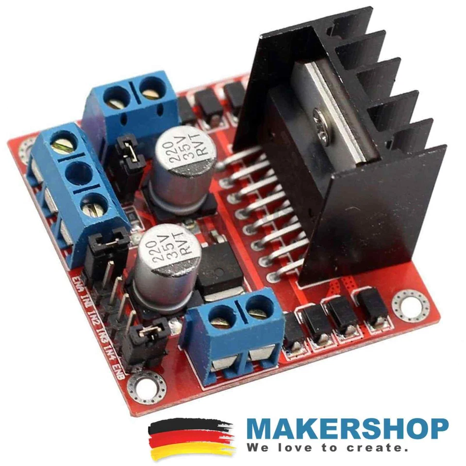 L298N Motortreiber Endstufe Schrittmotor Driver Arduino Modul Board Raspberry P - Bild 1 von 3