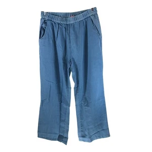 Woman Within Jeans Elastic Waist Pull On Cotton Classic Fit Wide Leg 18W - Picture 1 of 3