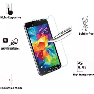 For Samsung Galaxy S6 Tempered Glass Screen Protector - CRYSTAL CLEAR - Picture 1 of 14