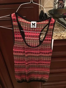 M Missoni Multicolor Tejido Camisa Sin Mangas Suéter Nuevo con Etiquetas $375 #1 - Imagen 1 de 5