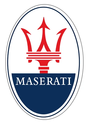 PEGATINA COCHE MASERATI 3D STICKER OVAL DOMING MÓVIL COCHE PEGATINA NUEVO ITALIA! - Imagen 1 de 4
