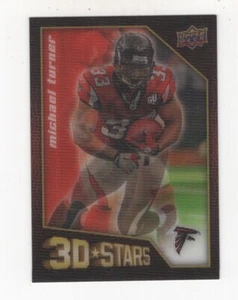 2009 UPPER DECK FOOTBALL 3D STARS MICHAEL TURNER ATLANTA FALCONS #3D-7 - Picture 1 of 2