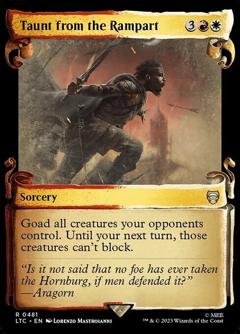 Taunt from the Rampart Scroll FOIL #481 | LTC The Lord of the Rings | MTG - Image 1 of 1