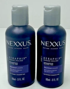 Lot Of 2 Nexxus Keraphix Damage Healing Shampoo - 3 fl oz (89 ml) - Picture 1 of 3