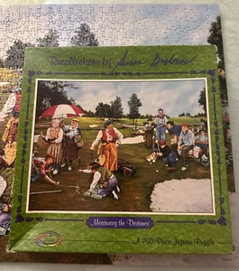 Ceaco Puzzle 750 Pieces Pre Owned Measuring the Distance Fun Golf Ladies - Picture 1 of 6
