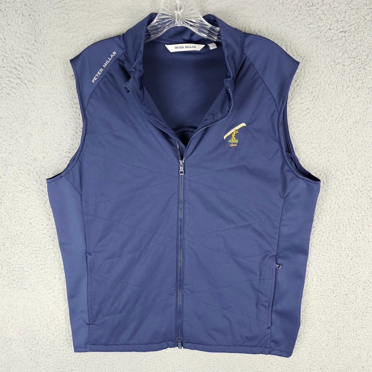 BRIEFING GOLF MS WIND VEST（NAVY／L） Mosney Performance Full-Zip Wind & Rain-Resistant Vest - Dunning