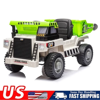 12V Kids Ride on Car Electric Dump Truck 4WD Off-road UTV w/Remote MP3 Green - Image 1 of 4
