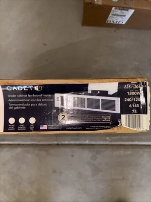 Cadet under counter baseboard 1800W 240 volt Electric Heater - Black - Image 1 of 4