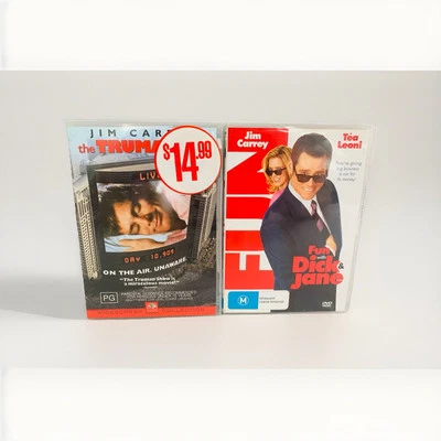 2x DVDs Jim Carrey Reg 4, The Truman Show + Fun With Dick & Jane, como nuevo Foto 1 de 4