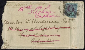 Copertina Gran Bretagna 1894 con QV SG 211 2 1/2d blu e diversi CDS sul retro RARA - Foto 1 di 2