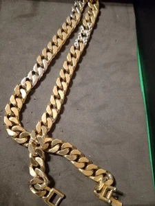 Schwere Panzerhalskette,Bi-color getragen... - Bild 1 von 4