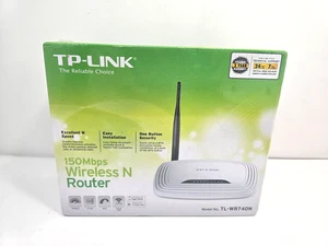 TP-Link TL-WR740N 150 Mbps 4-Port 10/100 Wireless N Router NEW & SEALED - Picture 1 of 5