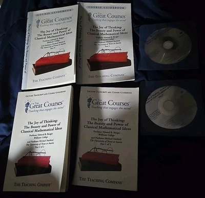 Great Courses Teaching Co THE JOY OF THINKING  Mathematical Ideas 4 Books, 2 DVD - Image 1 of 4
