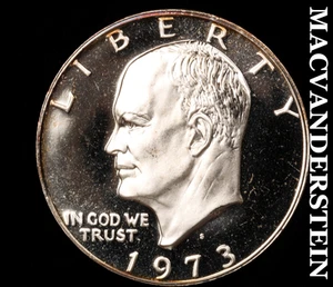 1973-S Eisenhower Dollar - Choice Gem Proof Lustrous No Reserve #D3721 - Picture 1 of 2