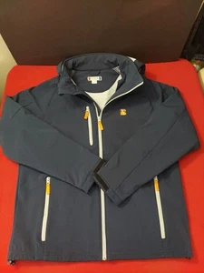 Beck's Hybrids Seeds Soft Shell Jacket Men's XL Blue Hooded Lined Clique - Picture 1 of 18