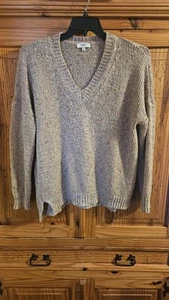 Damenpullover Hayden Los Angeles Größe Large beige Langarm Pailletten V-Ausschnitt - Bild 1 von 4
