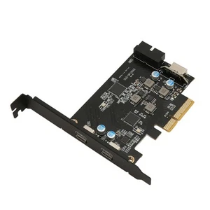 USB3.2 10G To PCI E Expansion Card 10Gbps Controller Adapter 2 TYPE C 19 Pin FY - Afbeelding 1 van 22