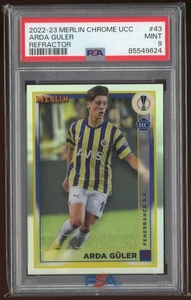 2022-23 Arda Guler Topps Chrome Merlin UCC Refractor Rookie RC PSA 9 #43 - Picture 1 of 2