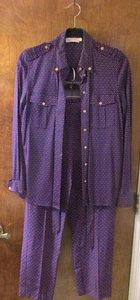 Tory Burch 2-teiliges Hosen-Set; Hemd-Jacke Gr. S/P und Hose Gr. 4 ~ Logo-Knöpfe - Bild 1 von 15