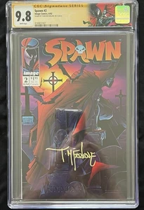 Spawn #2 (1992) 1° Violatore, Firmato da Todd McFarlane - CGC 9.8 - Etichetta Personalizzata - Foto 1 di 2
