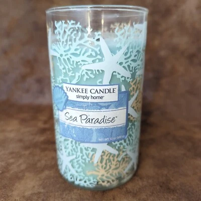 Yankee Candle Edición Limitada Sea Paradise Raro 12oz Pilar Decoración Tarro Vela Foto 1 de 4