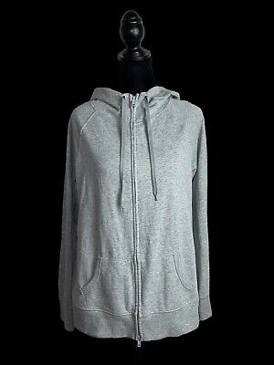 Victorias Secret Sport Gray Zip Up Hoodie Women’s M Mesh Logo Spell Out Jacket • 19.99€
