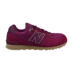 New Balance 574 Big Kid's Shoes Magenta KL574-VDG - Picture 1 of 6