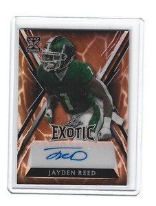 2023 Leaf Exotic Multi-Sport Rookies Jayden Reed Giraffe Prismatic Auto 3/3