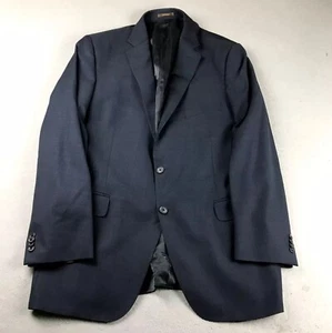 Peter Millar Blazer Mens 44 Tall Blue Wool Button Up Double Vented Jacket - Picture 1 of 9