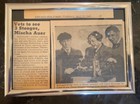 THE THREE STOOGES 1949 ORIGINAL FRAMED NEWSPAPER AD FOR LIVE CHICAGO APPEARANCE