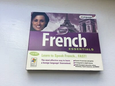 learn to speak French fast by “e language” 2 CD SET FOR MICROSOFT WINDOWS XP - Image 1 of 4