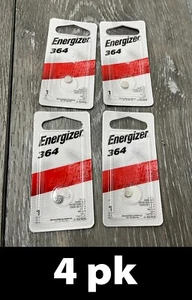 4pk Energizer 364 1.55V Silver Oxide Button Cell Battery 364BPZ BB 3/26 - Picture 1 of 5