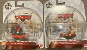 Lot Of 2 Disney Pixar Cars Christmas Holiday Clutch Kringle And Snowmobile - Picture 1 of 4