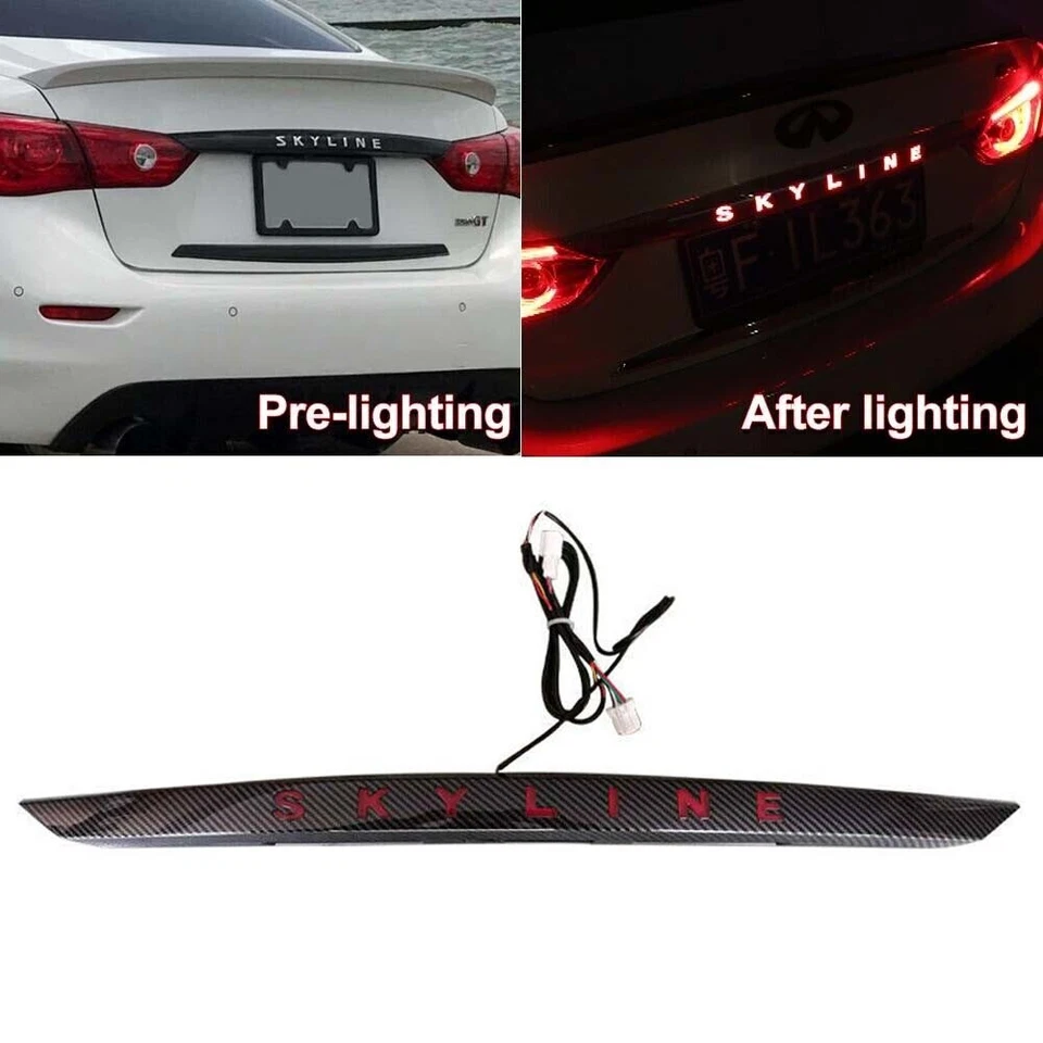 Luces traseras Fit Infiniti Q50 Q50S 2014-2017 tapa maletero puerta borde cubierta embellecedor Foto 1 de 4