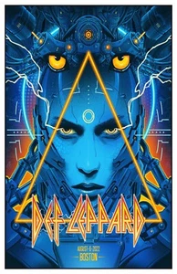 Poster concerto Def Leppard Boston 2022 11 x 17 incorniciato - Foto 1 di 2