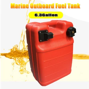 OEM Portable 6.3 Gallon Marine Fuel Tank For Outboard Engine Boats 24L, Red  - Picture 1 of 10