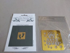 Präge- oder Schneidvorlagen Schablonen X2 in Messing für Kunsthandwerk Projekte - Bild 1 von 11
