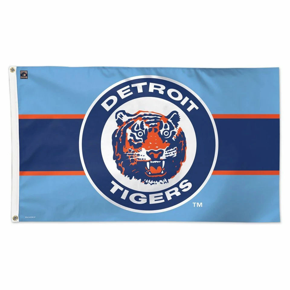 DETROIT TIGERS COOPERSTOWN COLLECTION 3'X5' DELUXE FLAG NEW WINCRAFT 🐯 - Image 1 of 1